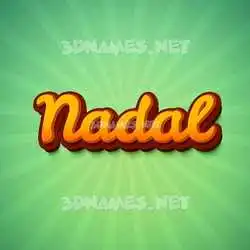 nadal in Green Rays style - 3D name wallpaper
