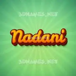 nadani in Green Rays style - 3D name wallpaper