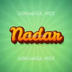 nadar in Green Rays style - 3D name wallpaper