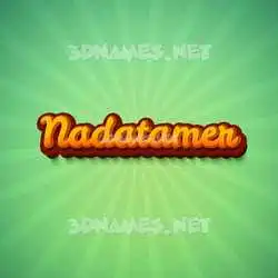 nadatamer in Green Rays style - 3D name wallpaper