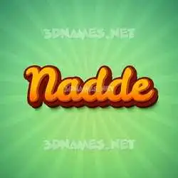 nadde in Green Rays style - 3D name wallpaper