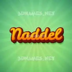 naddel in Green Rays style - 3D name wallpaper