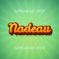 nadeau in Green Rays style - 3D name wallpaper