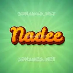 nadee in Green Rays style - 3D name wallpaper