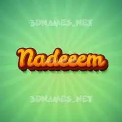 nadeeem in Green Rays style - 3D name wallpaper