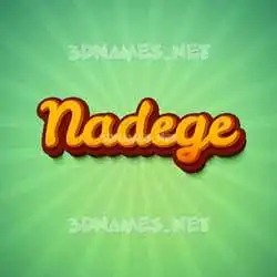 nadege in Green Rays style - 3D name wallpaper