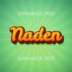 naden in Green Rays style - 3D name wallpaper