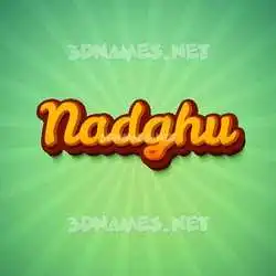 nadghu in Green Rays style - 3D name wallpaper
