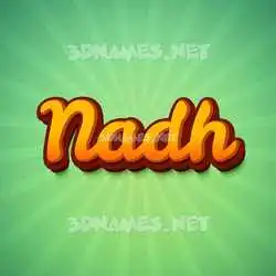 nadh in Green Rays style - 3D name wallpaper