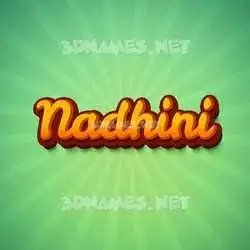 nadhini in Green Rays style - 3D name wallpaper