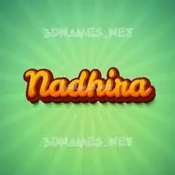 nadhira in Green Rays style - 3D name wallpaper