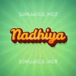 nadhiya in Green Rays style - 3D name wallpaper