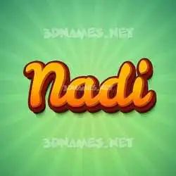 nadi in Green Rays style - 3D name wallpaper