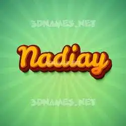 nadiay in Green Rays style - 3D name wallpaper