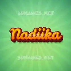 nadiika in Green Rays style - 3D name wallpaper