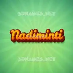 nadiminti in Green Rays style - 3D name wallpaper