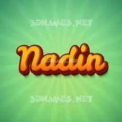 nadin in Green Rays style - 3D name wallpaper