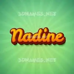 nadine in Green Rays style - 3D name wallpaper