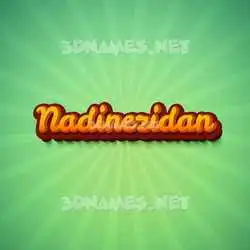 nadinezidan in Green Rays style - 3D name wallpaper