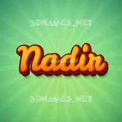 nadir in Green Rays style - 3D name wallpaper