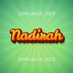 nadirah in Green Rays style - 3D name wallpaper