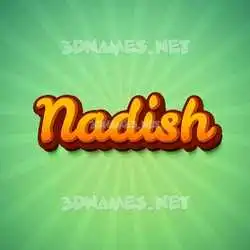 nadish in Green Rays style - 3D name wallpaper