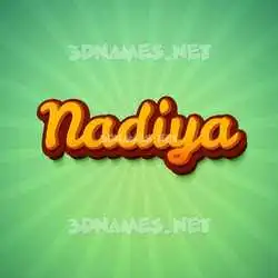 nadiya in Green Rays style - 3D name wallpaper
