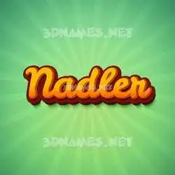 nadler in Green Rays style - 3D name wallpaper