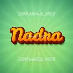 nadra in Green Rays style - 3D name wallpaper