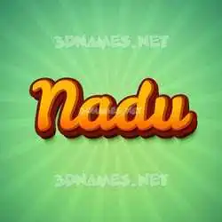 nadu in Green Rays style - 3D name wallpaper