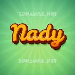 nady in Green Rays style - 3D name wallpaper