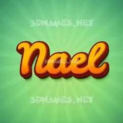 nael in Green Rays style - 3D name wallpaper