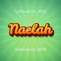 naelah in Green Rays style - 3D name wallpaper