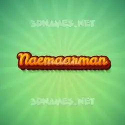naemaarman in Green Rays style - 3D name wallpaper