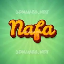 nafa in Green Rays style - 3D name wallpaper