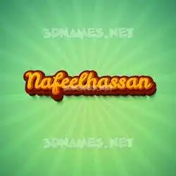 nafeelhassan in Green Rays style - 3D name wallpaper