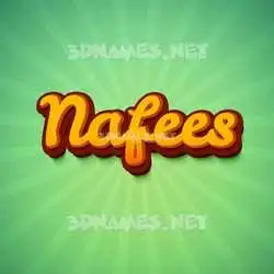 nafees in Green Rays style - 3D name wallpaper