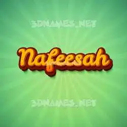 nafeesah in Green Rays style - 3D name wallpaper