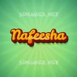 nafeesha in Green Rays style - 3D name wallpaper
