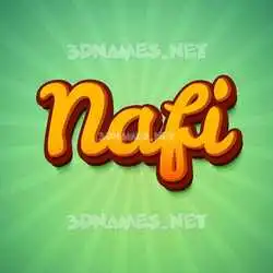 nafi in Green Rays style - 3D name wallpaper