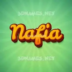 nafia in Green Rays style - 3D name wallpaper