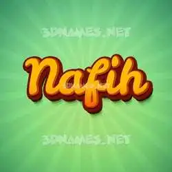nafih in Green Rays style - 3D name wallpaper