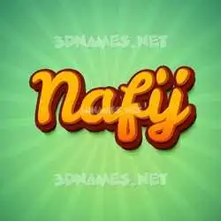 nafij in Green Rays style - 3D name wallpaper