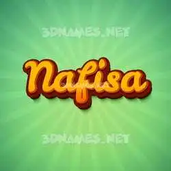 nafisa in Green Rays style - 3D name wallpaper