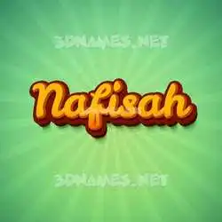 nafisah in Green Rays style - 3D name wallpaper