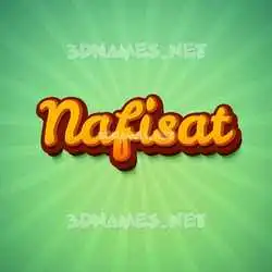 nafisat in Green Rays style - 3D name wallpaper