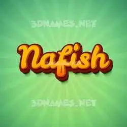 nafish in Green Rays style - 3D name wallpaper