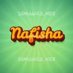 nafisha in Green Rays style - 3D name wallpaper
