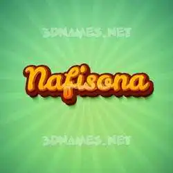 nafisona in Green Rays style - 3D name wallpaper