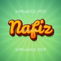 nafiz in Green Rays style - 3D name wallpaper
